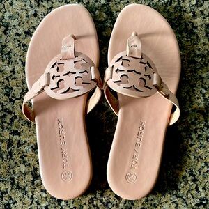 Tory Burch Miller Soft Sandal Size 7.5 in Light Makeup